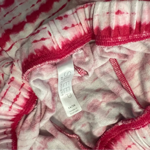 Lane Bryant Sleep by Cacique Terry Sleep Short Tie Dye Raspberry Size 14/16 - Picture 6 of 6